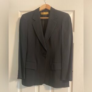 Donna Karan deep navy / black single breasted jacket, size 4